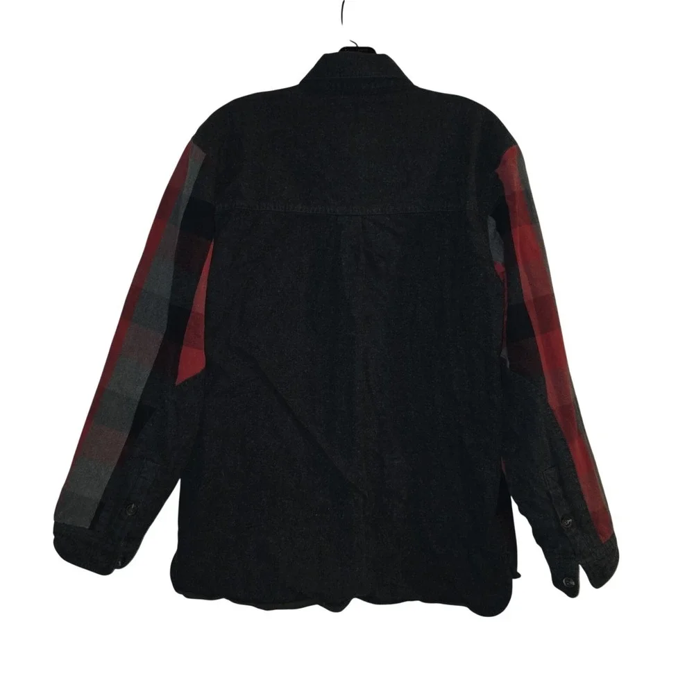 Avalanche Fleece-Lined Buffalo Plaid Long Sleeve Button-Down Shirt Men's M